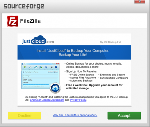 adware filezilla client